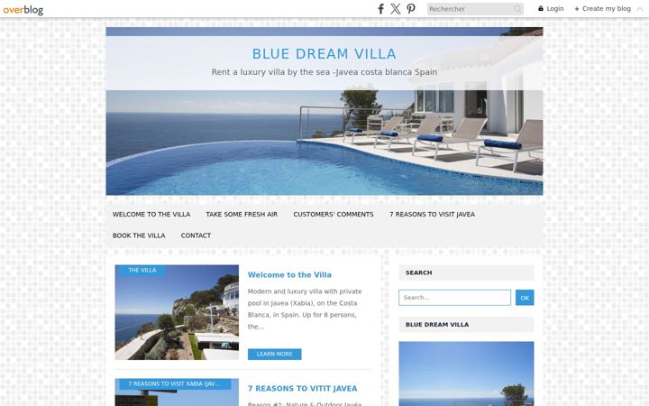 Skjermbilde av bluedreamvilla.eu