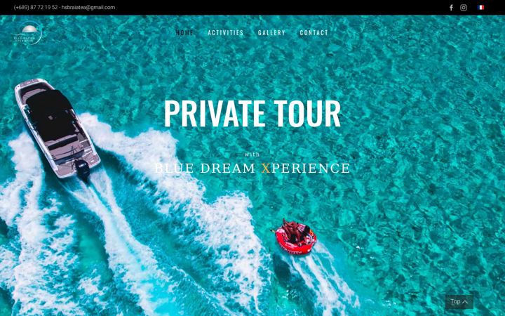 Screenshot of bluedreamxperience.com