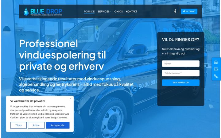 Screenshot of bluedrop.dk