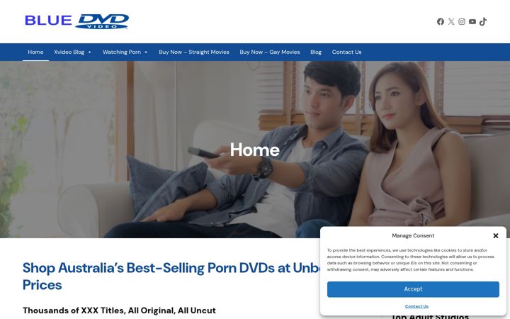Snímek obrazovky bluedvd.com.au