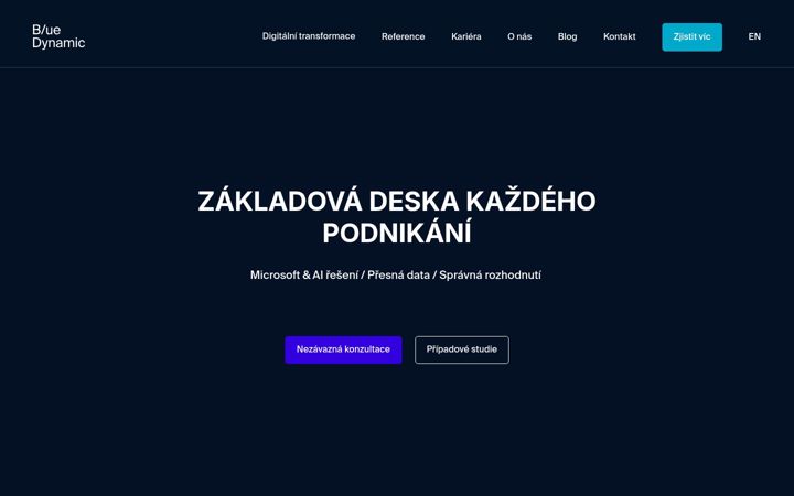 Screenshot of bluedynamic.cz