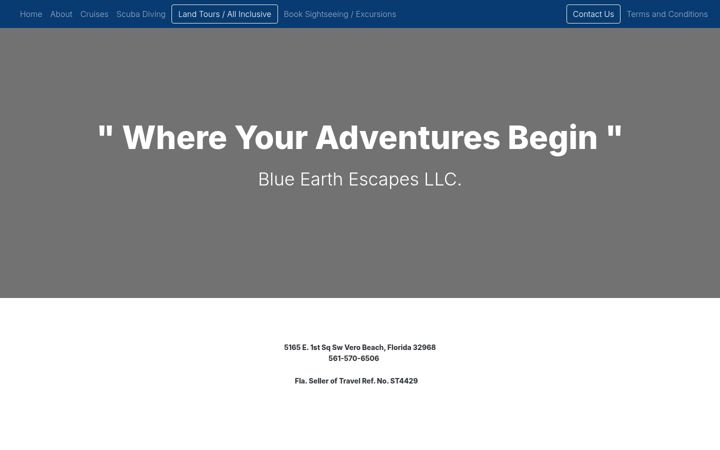 Screenshot of blueearthescapes.com
