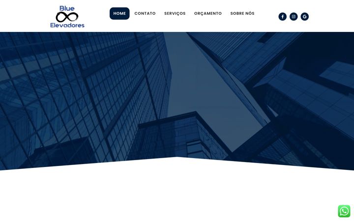 Screenshot of blueelevadores.com.br