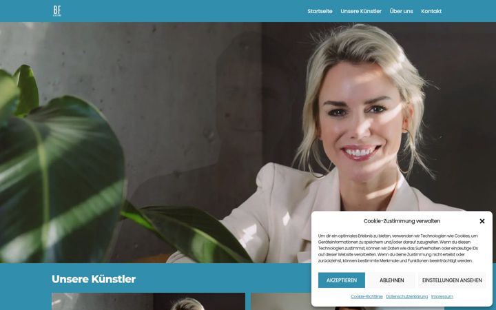 Posnetek zaslona bluefame.de