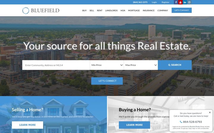 Screenshot of bluefieldgroup.com