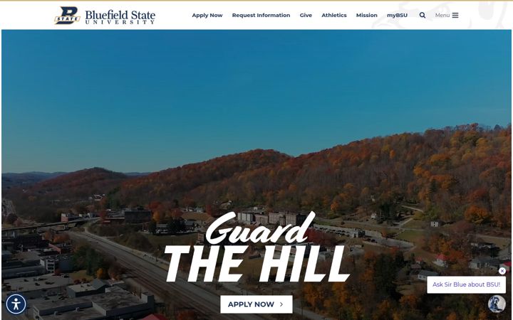 Screenshot of bluefieldstate.edu