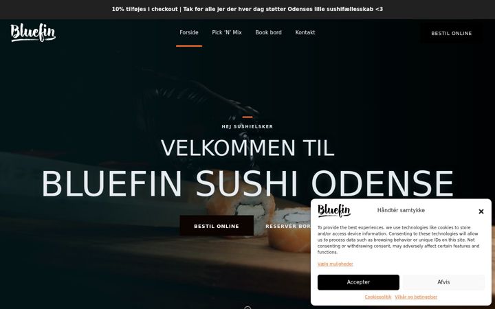 Screenshot von bluefinodense.dk