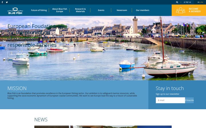 Екранна снимка на bluefisheurope.org