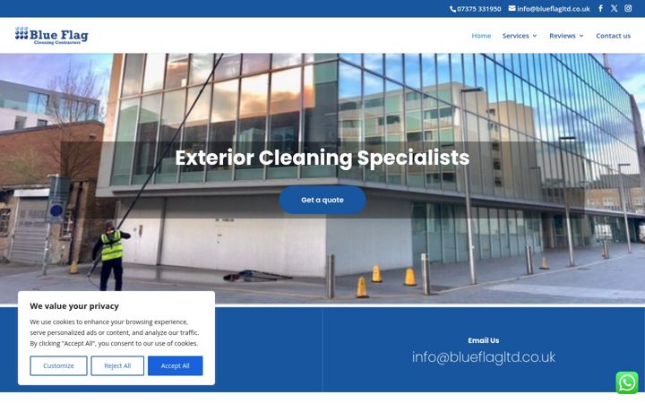 Screenshot of blueflagltd.co.uk