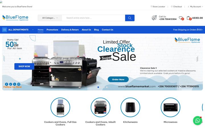 Screenshot of blueflamemarket.com