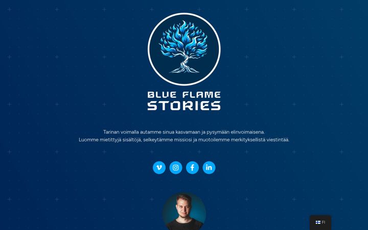 Screenshot of blueflamestories.com