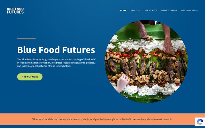Screenshot of bluefood.earth