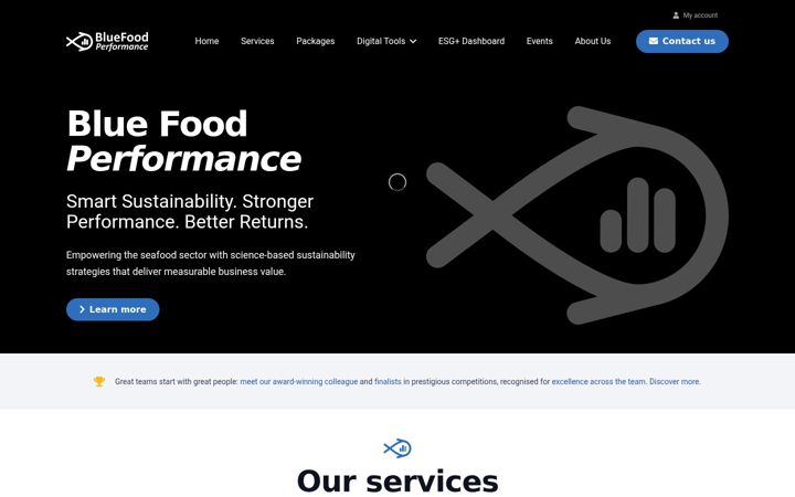 Skærmbillede af bluefoodperformance.com