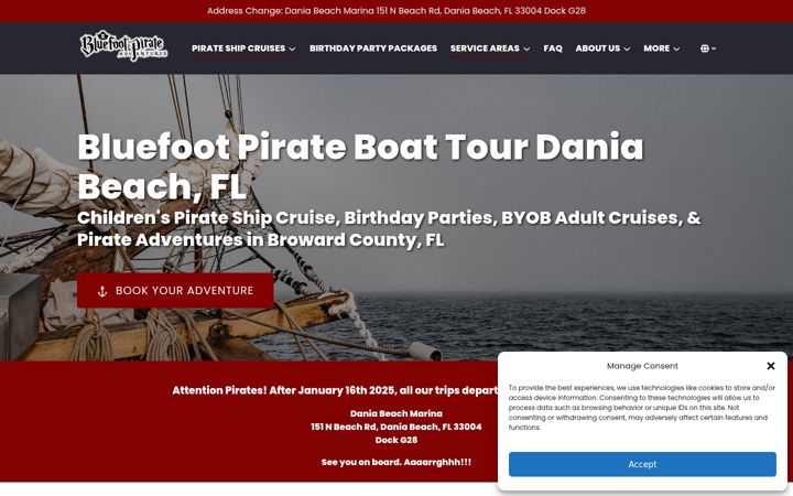 Screenshot of bluefootpirates.com