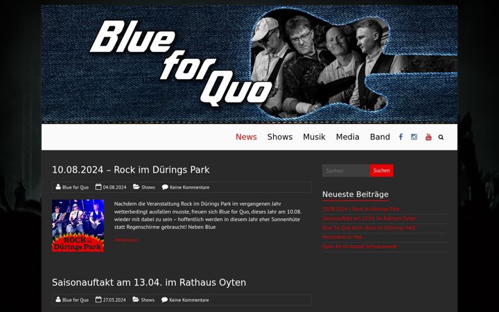 Skærmbillede af blueforquo.de