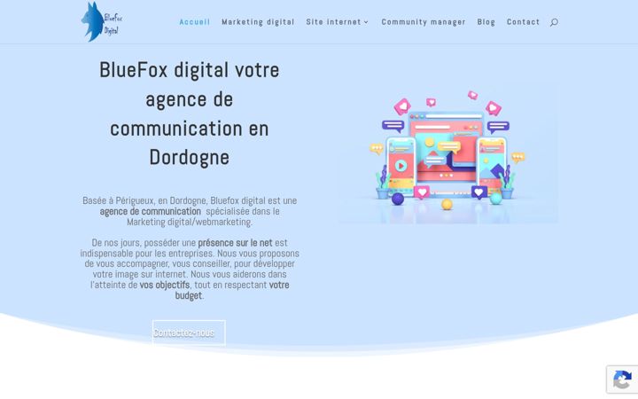Screenshot of bluefox-digital.com