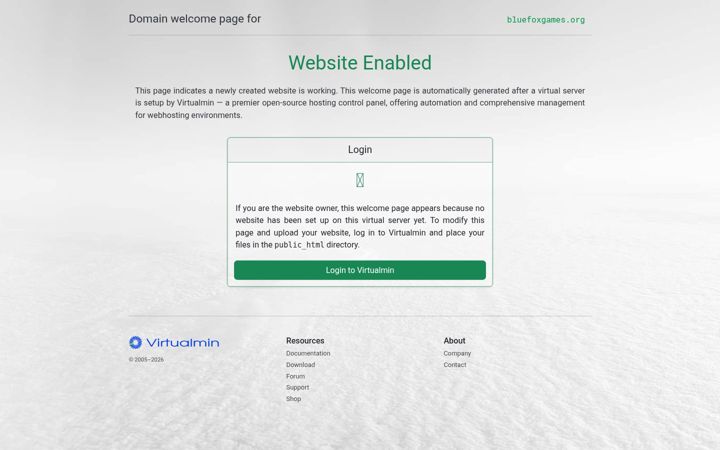 Screenshot of bluefoxgames.org