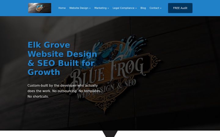 Screenshot of bluefrogwebdesign.net