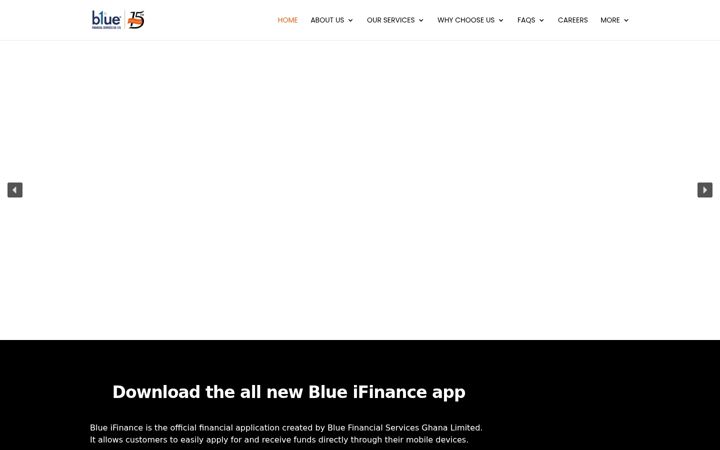 Screenshot of bluefs.com.gh