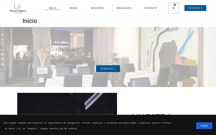 Screenshot of bluegalleryrestaurante.es