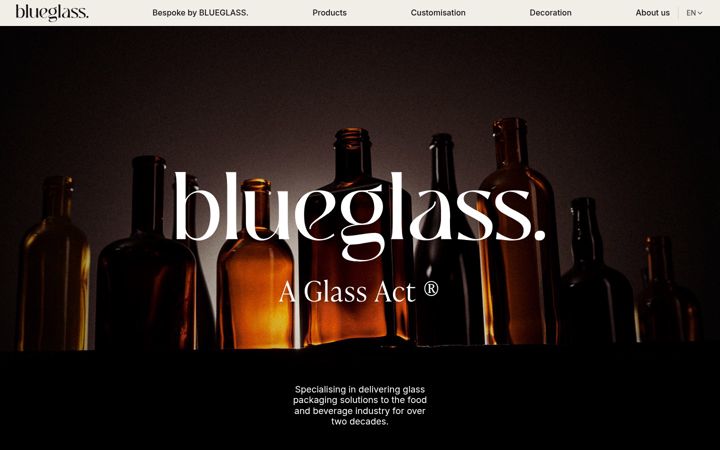 Screenshot of blueglass.eu