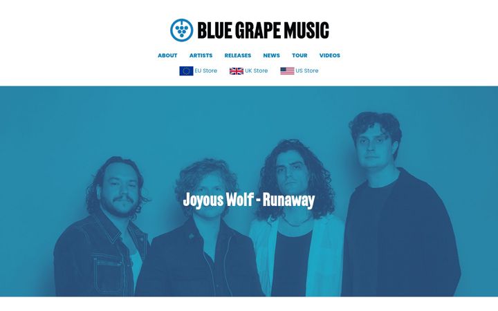 Screenshot of bluegrapemusic.com