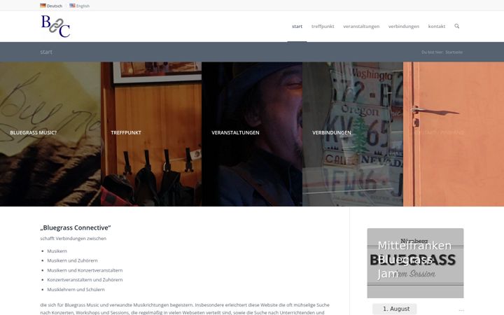 Screenshot of bluegrass.de