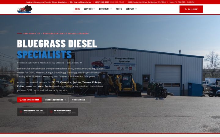 Capture d'écran de bluegrassdiesel.com