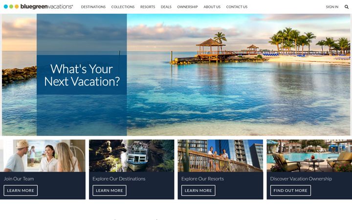 Screenshot of bluegreenvacations.com