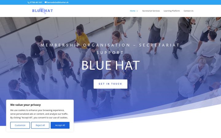 Screenshot of bluehat.uk