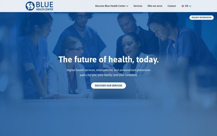 Screenshot of bluehealthcenter.com