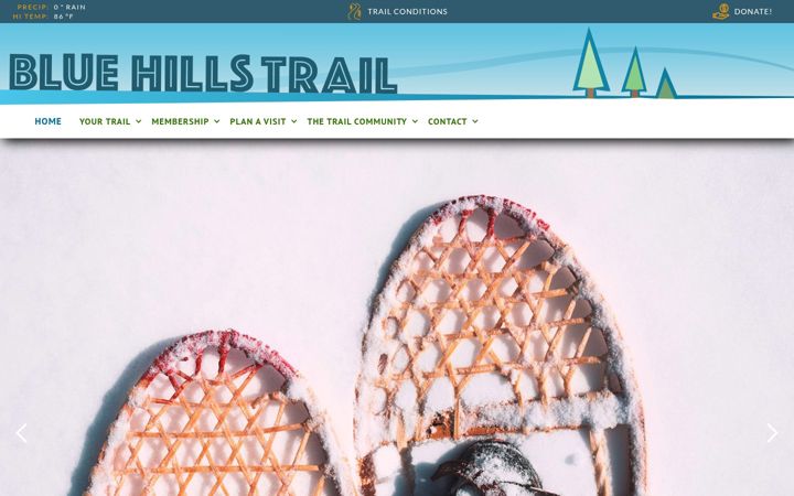 Screenshot of bluehillstrail.com