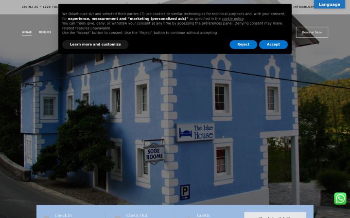 Screenshot von bluehouse.si