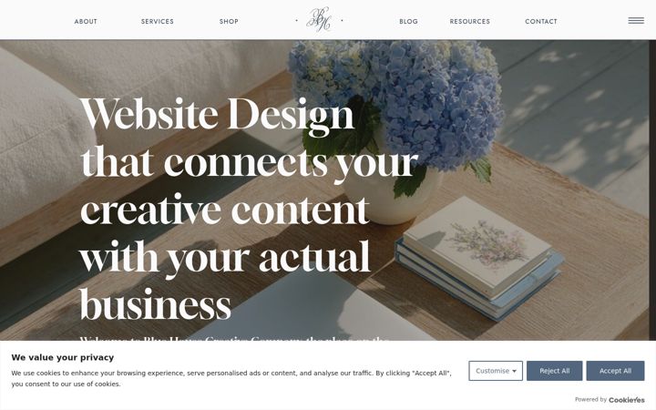 Screenshot of bluehousecreativeco.com