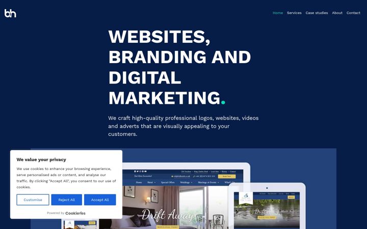 Screenshot of bluehousedesign.co.uk