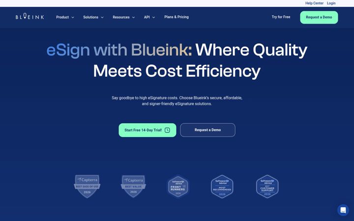 Screenshot of blueink.com