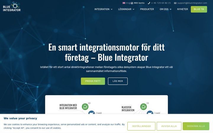 Screenshot von blueintegrator.com