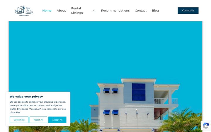 Screenshot von blueislandrentals.co