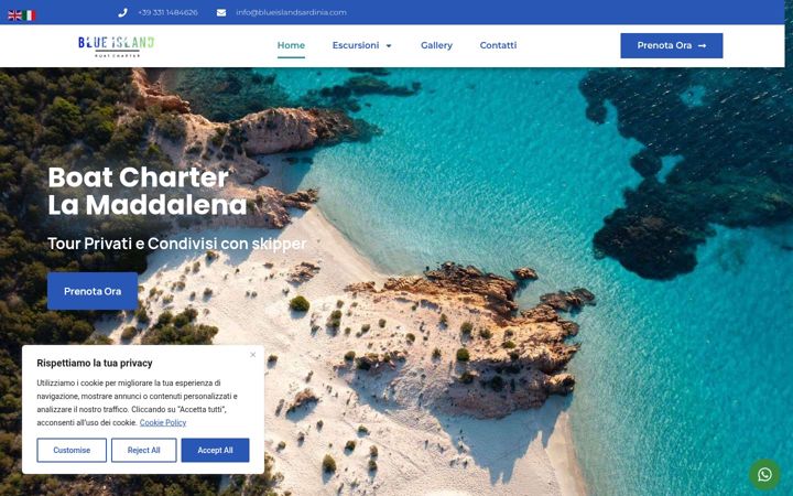 Screenshot von blueislandsardinia.com