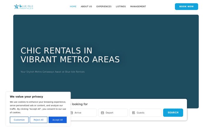 Screenshot von blueislerentals.com