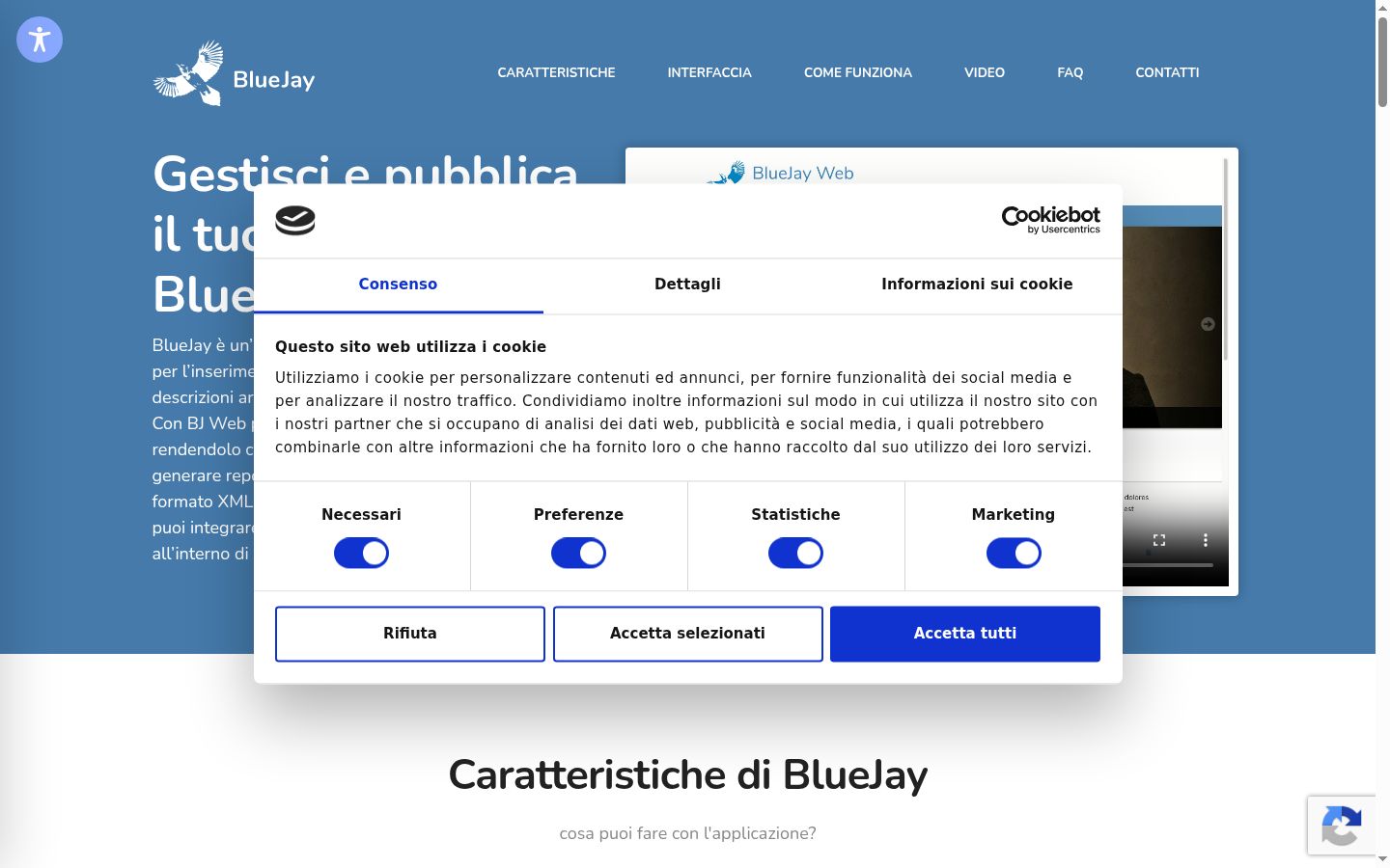 Sutikimo reklamjuostės, rodytos prieš bet kokią sąveiką, ekrano kopija