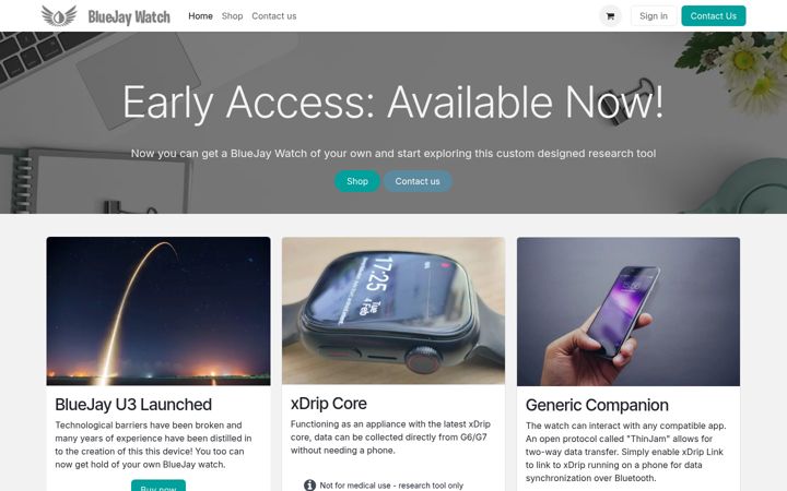 Screenshot of bluejay.website