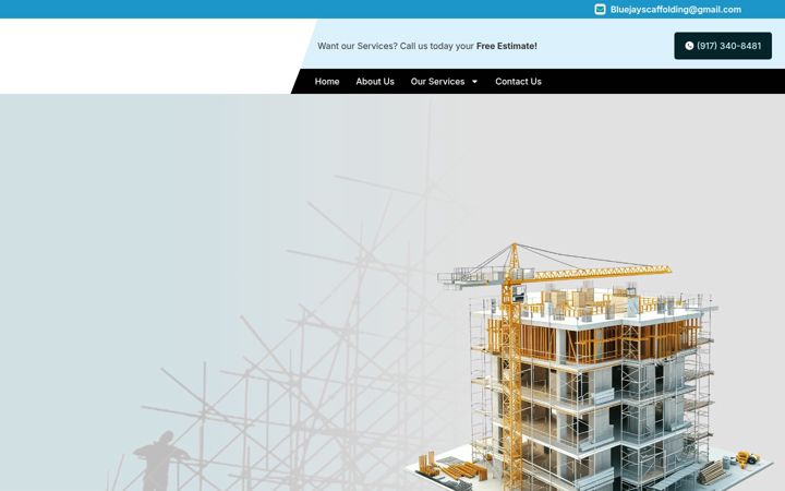 Screenshot of bluejayscaffolding.com
