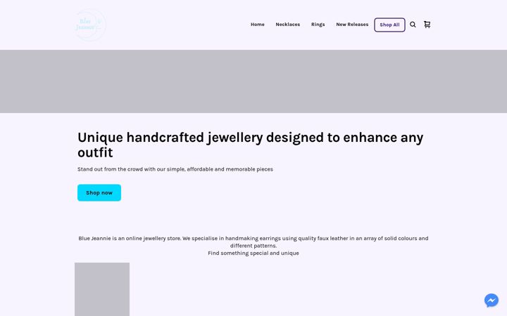 Screenshot of bluejeannie.square.site