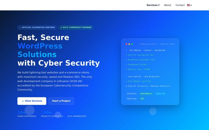 Screenshot of bluejuice.pro