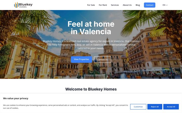 Screenshot di bluekey.homes