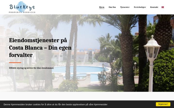 Screenshot of bluekeys.no