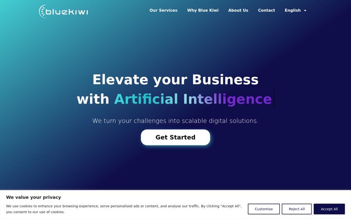 Screenshot of bluekiwi.tech
