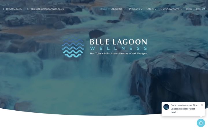 Screenshot of bluelagoonspas.co.uk