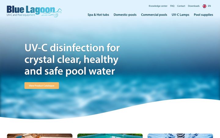Screenshot of bluelagoonuvc.com
